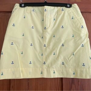 NWT Lilly Pulitzer Lemon Sorbet Yellow Sail Boat Skirt 4